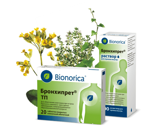 Бронхипрет® производится в Германии и подтвердил свое лечебное действие в ряде клинических исследований и успешно применяется дл